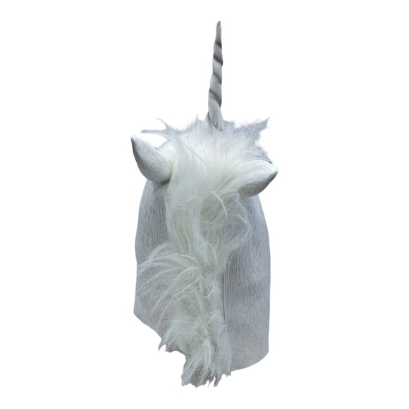 Unicorn Mask Halloween Costume White Magical Creature Rubber Mask For Adults - Picture 4 of 4